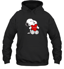 Load image into Gallery viewer, Valentine Snoopy Hugging Heart T-shirt Hoodie