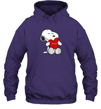 Load image into Gallery viewer, Valentine Snoopy Hugging Heart T-shirt Hoodie