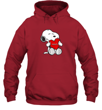 Load image into Gallery viewer, Valentine Snoopy Hugging Heart T-shirt Hoodie