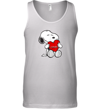 Load image into Gallery viewer, Peanuts Valentine Snoopy Hugging Heart Tank Top