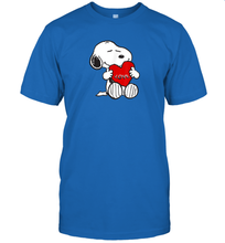 Load image into Gallery viewer, Peanuts Valentine Snoopy Hugging Heart T-Shirt