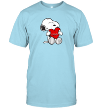 Load image into Gallery viewer, Peanuts Valentine Snoopy Hugging Heart T-Shirt