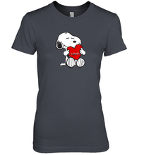 Load image into Gallery viewer, Peanuts Valentine Snoopy Hugging Heart Premium Women's T-Shirt