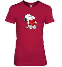 Load image into Gallery viewer, Peanuts Valentine Snoopy Hugging Heart Premium Women's T-Shirt