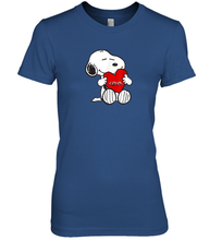 Load image into Gallery viewer, Peanuts Valentine Snoopy Hugging Heart Premium Women's T-Shirt
