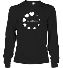 Load image into Gallery viewer, Valentine Day Shirt Women Loading Computer Girl Hearts Gift T Shirt Long Sleeve T-Shirt