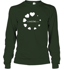 Load image into Gallery viewer, Valentine Day Shirt Women Loading Computer Girl Hearts Gift T Shirt Long Sleeve T-Shirt
