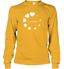 Load image into Gallery viewer, Valentine Day Shirt Women Loading Computer Girl Hearts Gift T Shirt Long Sleeve T-Shirt