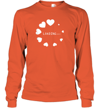 Load image into Gallery viewer, Valentine Day Shirt Women Loading Computer Girl Hearts Gift T Shirt Long Sleeve T-Shirt