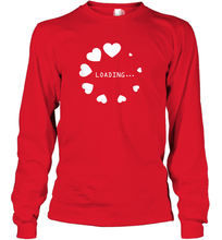 Load image into Gallery viewer, Valentine Day Shirt Women Loading Computer Girl Hearts Gift T Shirt Long Sleeve T-Shirt