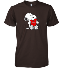 Load image into Gallery viewer, Valentine Snoopy Hugging Heart T-shirt Premium Men's T-Shirt