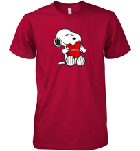 Load image into Gallery viewer, Valentine Snoopy Hugging Heart T-shirt Premium Men's T-Shirt