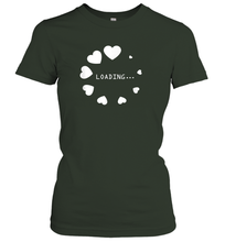Load image into Gallery viewer, Valentine Day Shirt Women Loading Computer Girl Hearts Gift T Shirt Women's T-Shirt