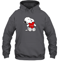 Load image into Gallery viewer, Peanuts Valentine Snoopy Hugging Heart Hoodie