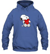 Load image into Gallery viewer, Peanuts Valentine Snoopy Hugging Heart Hoodie