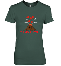 Load image into Gallery viewer, I Lava You Shirt _ Valentine Day Funny Volcano Lovers Tee Premium Women's T-Shirt