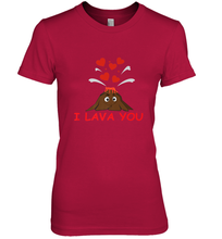 Load image into Gallery viewer, I Lava You Shirt _ Valentine Day Funny Volcano Lovers Tee Premium Women's T-Shirt