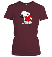 Load image into Gallery viewer, Peanuts Valentine Snoopy Hugging Heart Women's T-Shirt