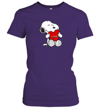 Load image into Gallery viewer, Peanuts Valentine Snoopy Hugging Heart Women's T-Shirt