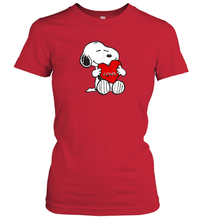 Load image into Gallery viewer, Peanuts Valentine Snoopy Hugging Heart Women's T-Shirt