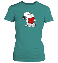 Load image into Gallery viewer, Peanuts Valentine Snoopy Hugging Heart Women's T-Shirt