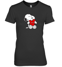 Load image into Gallery viewer, Valentine Snoopy Hugging Heart T-shirt Premium Women's T-Shirt