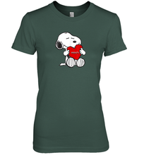 Load image into Gallery viewer, Valentine Snoopy Hugging Heart T-shirt Premium Women's T-Shirt