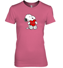 Load image into Gallery viewer, Valentine Snoopy Hugging Heart T-shirt Premium Women's T-Shirt