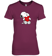Load image into Gallery viewer, Valentine Snoopy Hugging Heart T-shirt Premium Women's T-Shirt