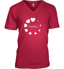 Load image into Gallery viewer, Valentine Day Shirt Women Loading Computer Girl Hearts Gift T Shirt V-Neck T-Shirt