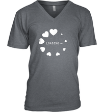 Load image into Gallery viewer, Valentine Day Shirt Women Loading Computer Girl Hearts Gift T Shirt V-Neck T-Shirt