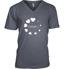 Load image into Gallery viewer, Valentine Day Shirt Women Loading Computer Girl Hearts Gift T Shirt V-Neck T-Shirt
