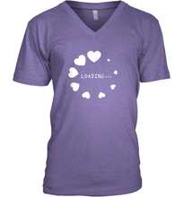 Load image into Gallery viewer, Valentine Day Shirt Women Loading Computer Girl Hearts Gift T Shirt V-Neck T-Shirt