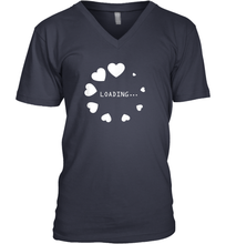 Load image into Gallery viewer, Valentine Day Shirt Women Loading Computer Girl Hearts Gift T Shirt V-Neck T-Shirt