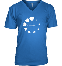 Load image into Gallery viewer, Valentine Day Shirt Women Loading Computer Girl Hearts Gift T Shirt V-Neck T-Shirt
