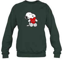 Load image into Gallery viewer, Peanuts Valentine Snoopy Hugging Heart Sweatshirt