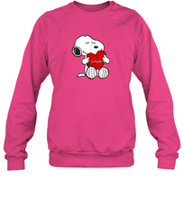 Load image into Gallery viewer, Peanuts Valentine Snoopy Hugging Heart Sweatshirt