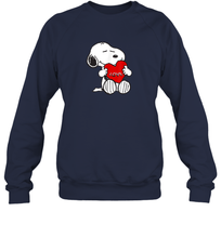 Load image into Gallery viewer, Peanuts Valentine Snoopy Hugging Heart Sweatshirt