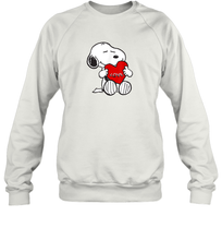 Load image into Gallery viewer, Peanuts Valentine Snoopy Hugging Heart Sweatshirt