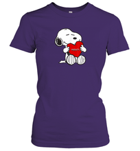 Load image into Gallery viewer, Valentine Snoopy Hugging Heart T-shirt Women's T-Shirt