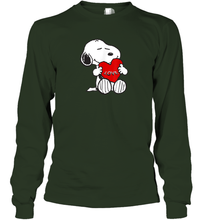 Load image into Gallery viewer, Peanuts Valentine Snoopy Hugging Heart Long Sleeve T-Shirt