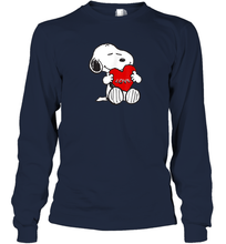 Load image into Gallery viewer, Peanuts Valentine Snoopy Hugging Heart Long Sleeve T-Shirt