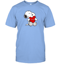 Load image into Gallery viewer, Valentine Snoopy Hugging Heart T-shirt T-Shirt