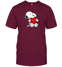 Load image into Gallery viewer, Valentine Snoopy Hugging Heart T-shirt T-Shirt