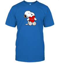 Load image into Gallery viewer, Valentine Snoopy Hugging Heart T-shirt T-Shirt