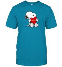 Load image into Gallery viewer, Valentine Snoopy Hugging Heart T-shirt T-Shirt