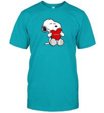 Load image into Gallery viewer, Valentine Snoopy Hugging Heart T-shirt T-Shirt