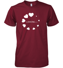Load image into Gallery viewer, Valentine Day Shirt Women Loading Computer Girl Hearts Gift T Shirt Premium Men's T-Shirt