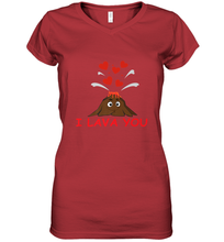 Load image into Gallery viewer, I Lava You Shirt _ Valentine Day Funny Volcano Lovers Tee Women's V-Neck T-Shirt