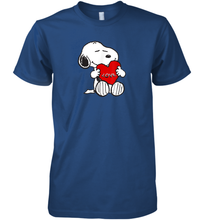 Load image into Gallery viewer, Peanuts Valentine Snoopy Hugging Heart Premium Men's T-Shirt